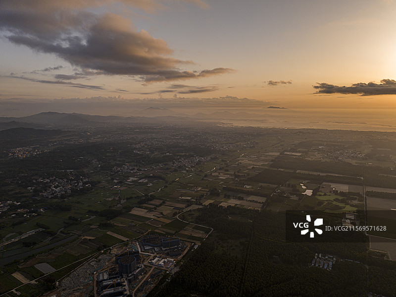 航拍福建省漳州市漳浦县欢乐岛风光图片素材