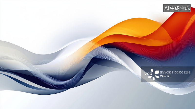 【AI数字艺术】抽象波浪背景图片素材