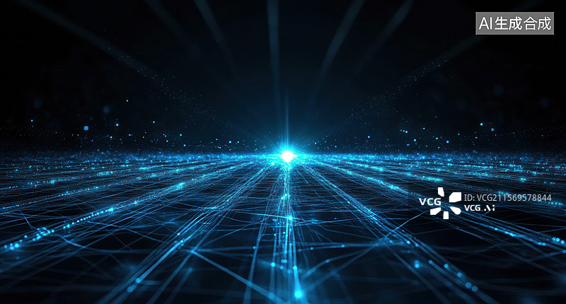 【AI数字艺术】一个充满动感和科技感的抽象场景图片素材