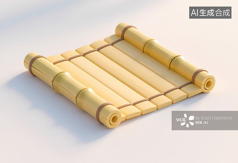 【AI数字艺术】中国古风竹简书籍3D渲染图片素材