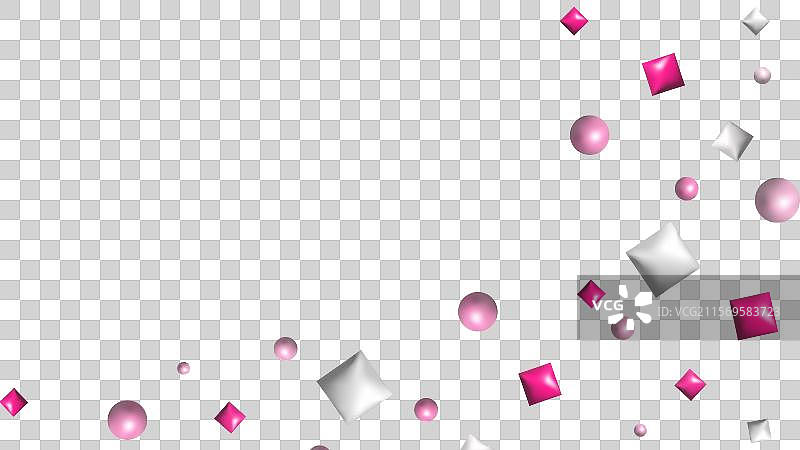 3D 彩带纸屑烟花元素套装图片素材