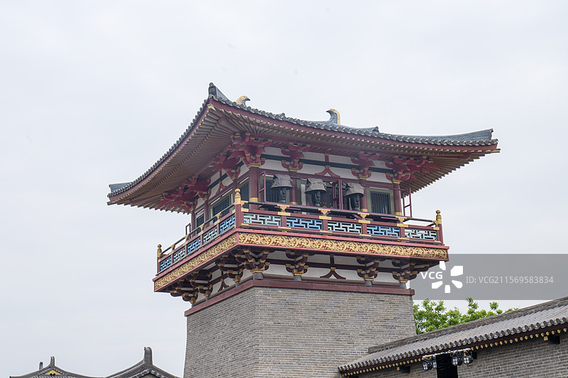 湖北襄阳盛世唐朝景区城楼图片素材