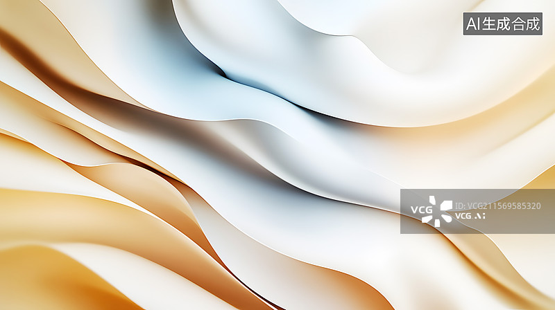 【AI数字艺术】AIGC：抽象弯曲波浪 网页背景壁纸图片素材