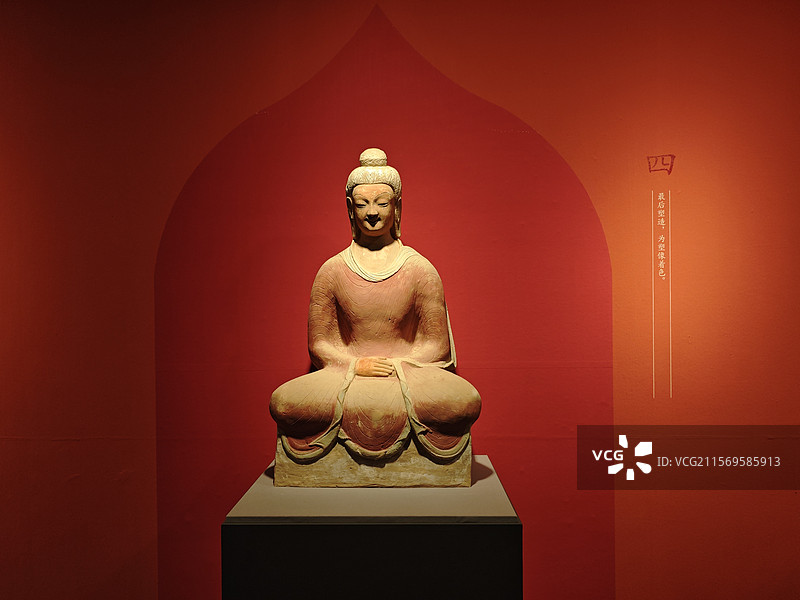 敦煌莫高窟洞窟雕塑制作成品图片素材