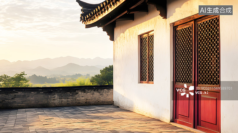 【AI数字艺术】AIGC：古典园林建筑图片素材