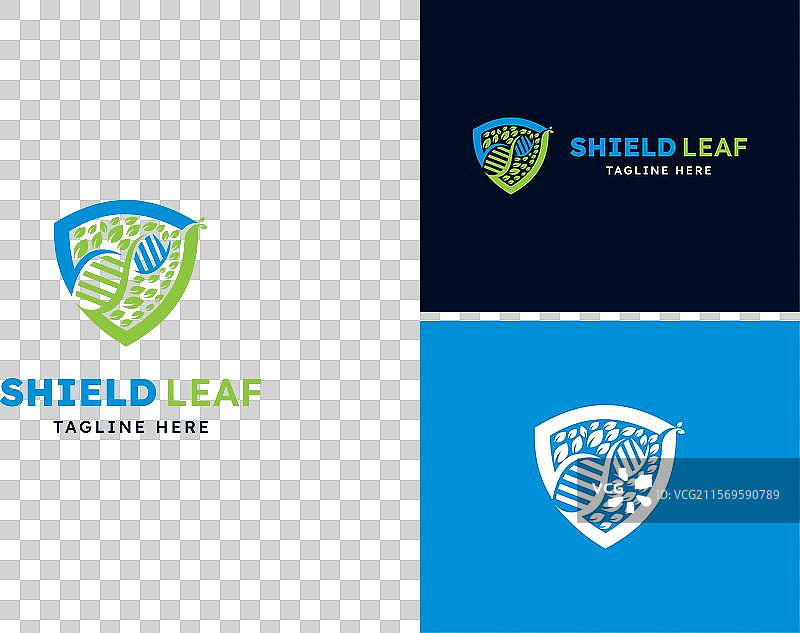 生态盾牌标志设计 自然标志设计图片素材