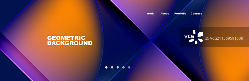 圆形三角形和正方形网站页面模板图片素材