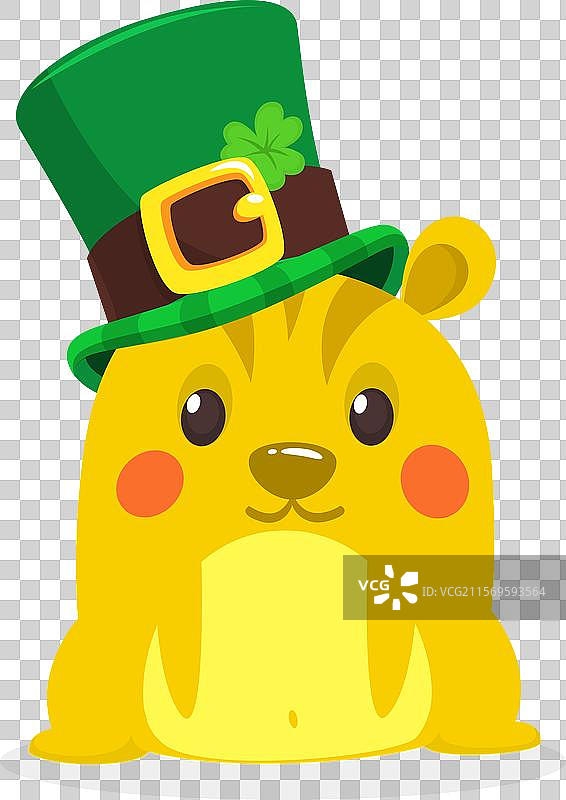 快乐的卡通仓鼠角色穿着st图片素材