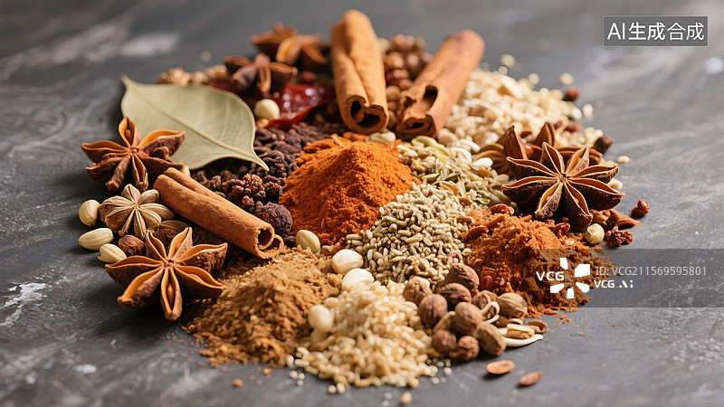 【AI数字艺术】烹饪烹调香料调味料图片素材
