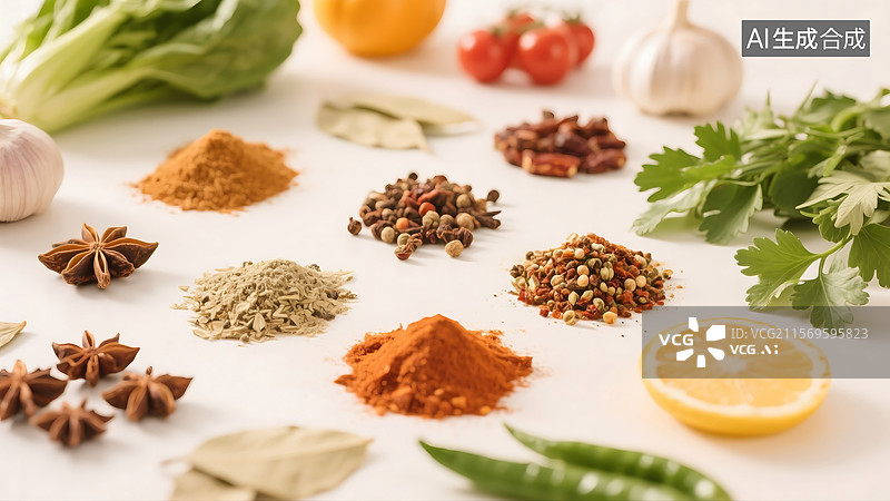 【AI数字艺术】烹饪烹调香料调味料图片素材