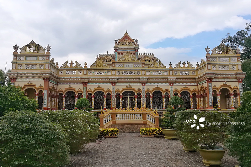 美托永长寺和水椰林图片素材