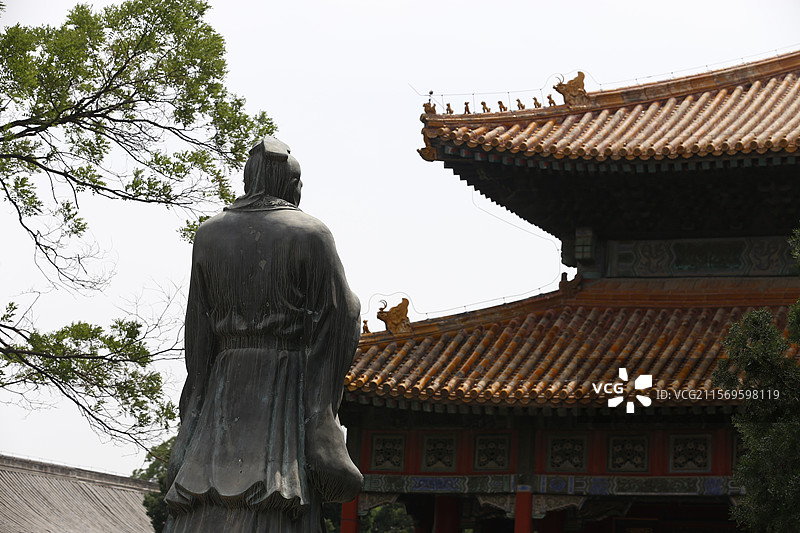 孔庙孔子的雕像图片素材