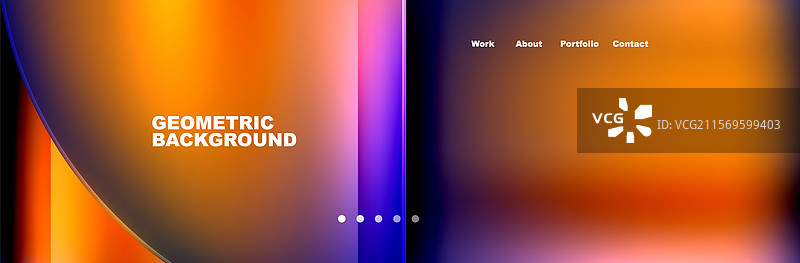 圆形三角形和正方形网站页面模板图片素材