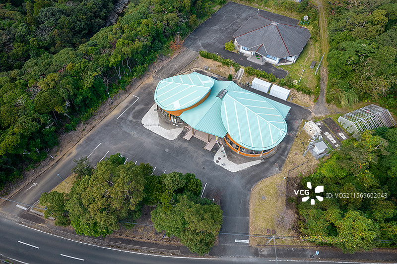 亚洲日本鹿儿岛县屋久岛南部航拍图片素材