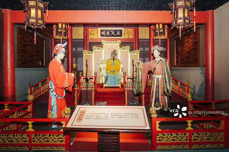 中国古代科举金銮殿试场景图片素材