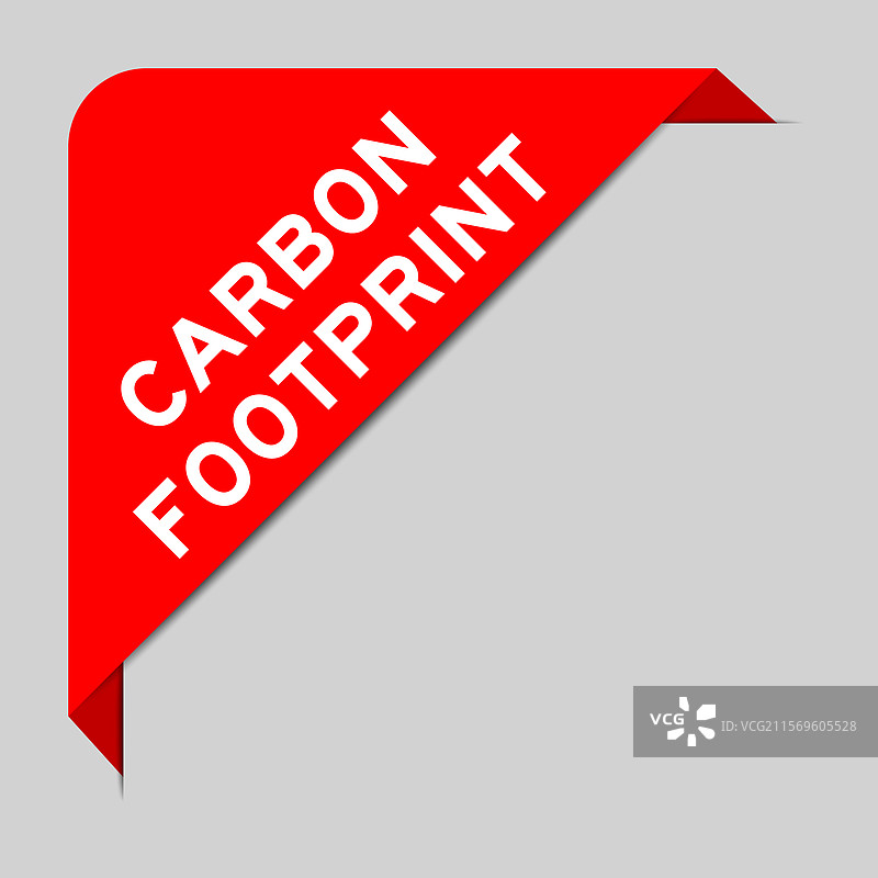 红色角标横幅，上面写着“碳”字。图片素材