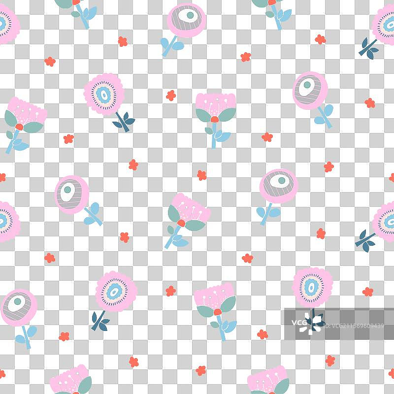 装饰性花卉无缝图案自然图片素材