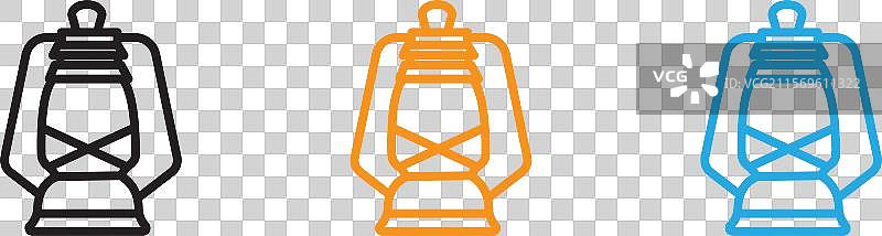 油灯标志集合集合用于网页应用界面图片素材