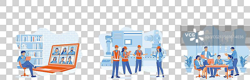 年轻商人手持简报概念图片素材