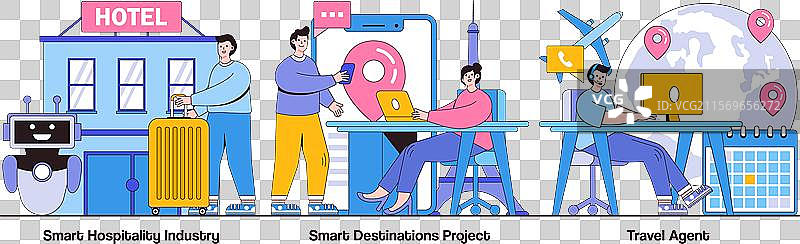 智能酒店行业 智能目的地图片素材