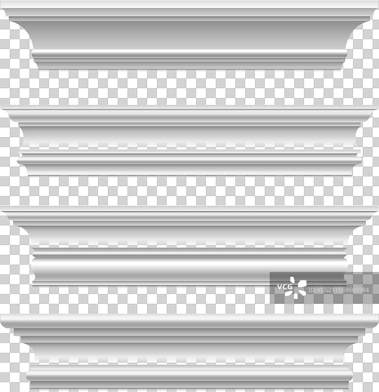 天花板墙壁的冠状檐口装饰条图片素材