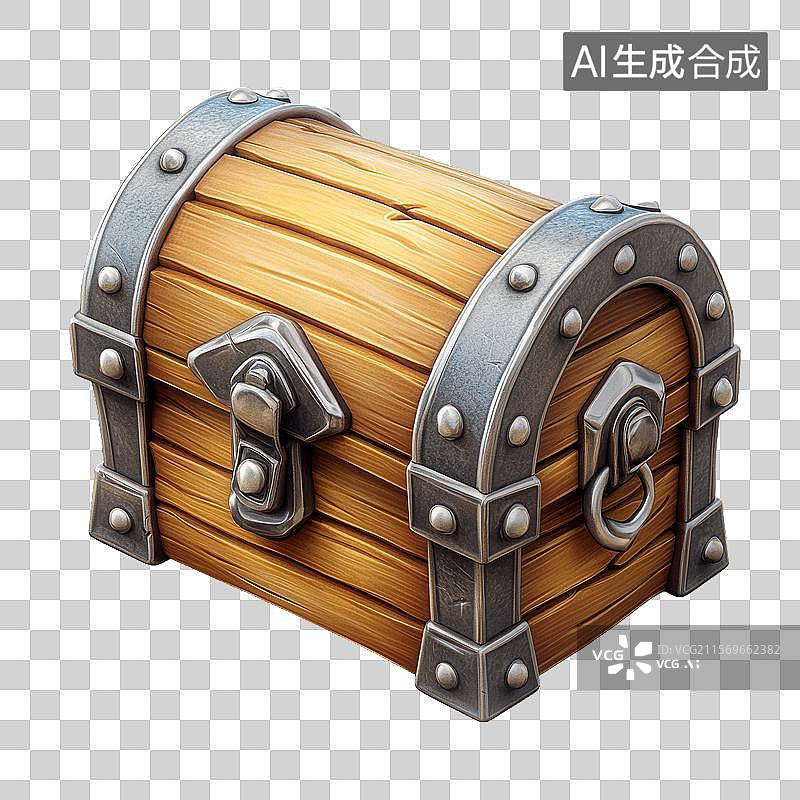 【AI数字艺术】木制宝箱图片素材