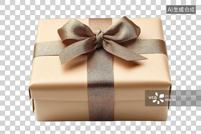 【AI数字艺术】金色礼盒配以蝴蝶结图片素材