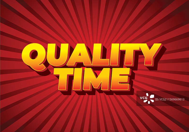 优质时光的3D风格文字效果图片素材