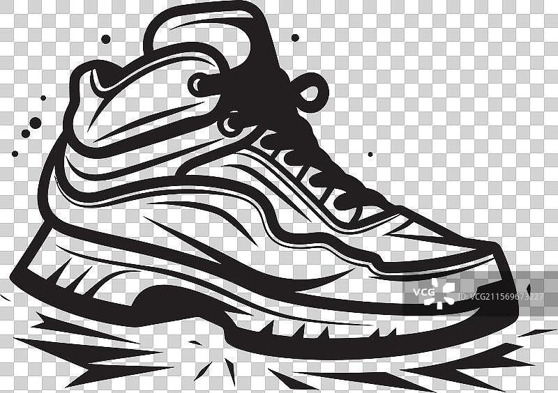 探险者户外鞋标志小径图片素材