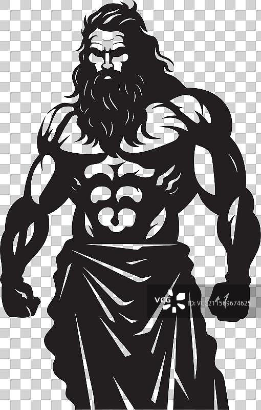 传奇的赫拉克勒斯标志性力量徽章图片素材