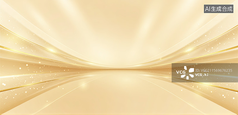 【AI数字艺术】金色光芒背景图片素材