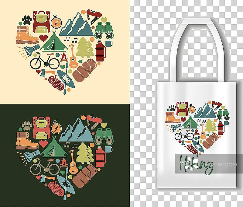 心形扁平图标主题图片素材