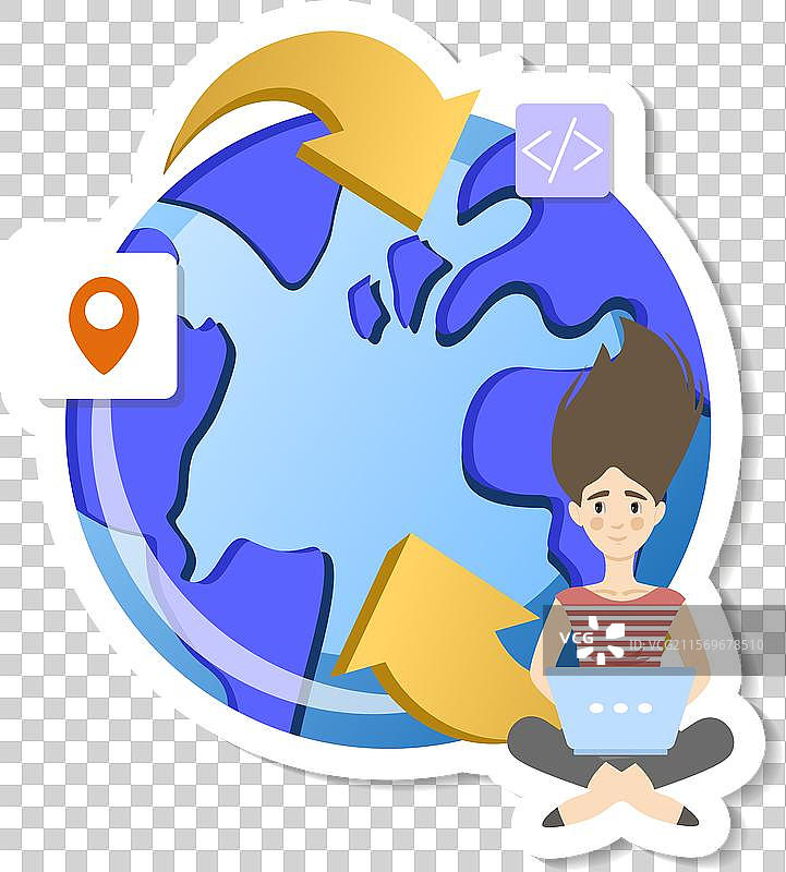 远程工作的软件开发人员正在管理项目图片素材