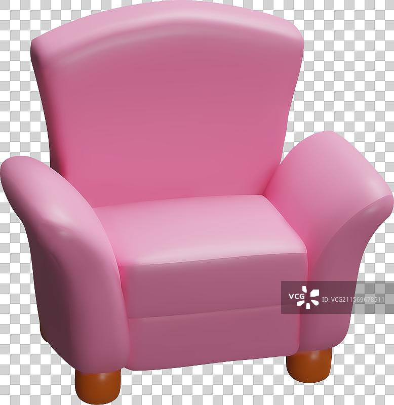 粉色椅子的3D设计图片素材