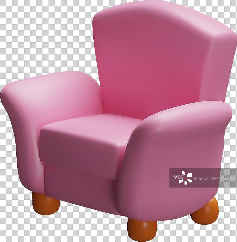 一把精致的三维扶手椅图片素材