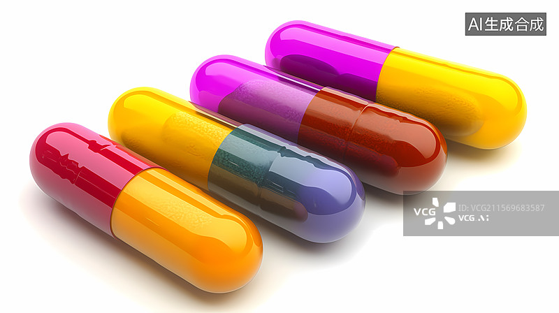【AI数字艺术】医药制药胶囊图片素材