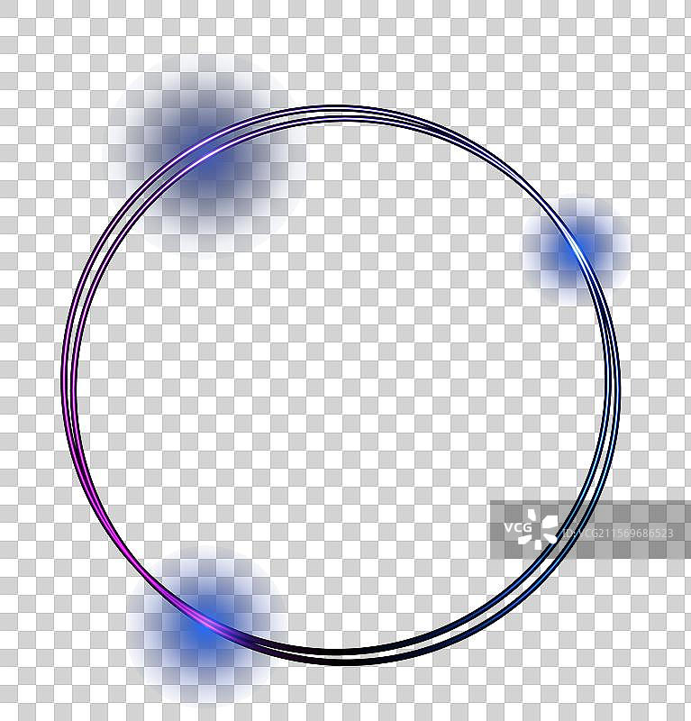 霓虹渐变线条双圆框架与火花图片素材