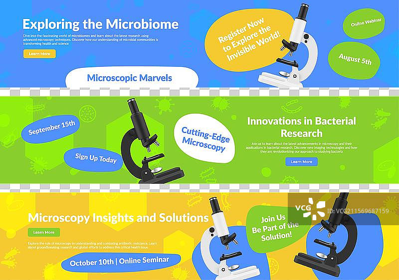 探索微生物组细菌的在线研讨会图片素材