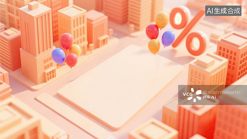 【AI数字艺术】城市促销购物狂欢背景图片素材