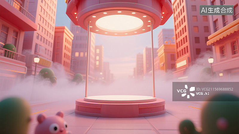 【AI数字艺术】城市促销购物狂欢背景图片素材