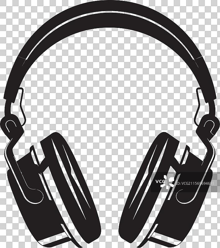 音频奥德赛耳机标志与旋律故事标志图片素材
