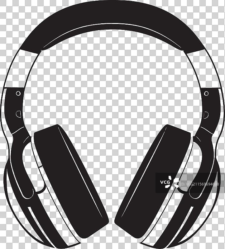 耳鸣乐队耳机logo设计图片素材