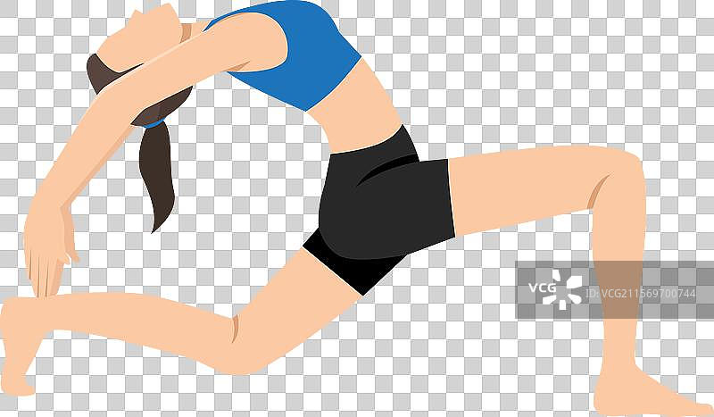 女性做天神的站立姿势图片素材