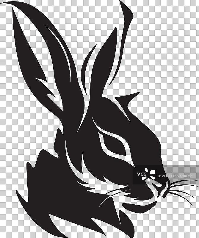 迷人的兔子DIY乐趣，兔子爱艺术到树图片素材