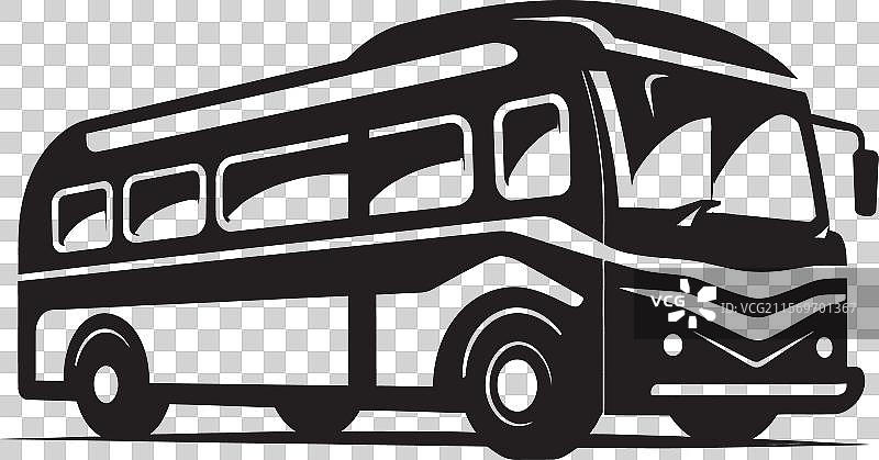 可编辑的复古公交车模型用于品牌推广图片素材