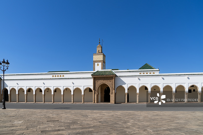 摩洛哥首都拉巴特，拉巴特皇宫，摩洛哥王室的主要官邸，作为历史城区的一部分包含进联合国世界文化遗产图片素材