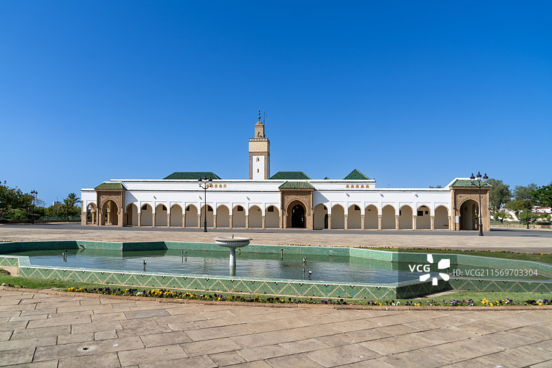 摩洛哥首都拉巴特，拉巴特皇宫，摩洛哥王室的主要官邸，作为历史城区的一部分包含进联合国世界文化遗产图片素材