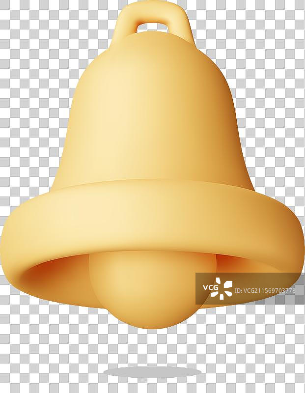 孤立的3D通知铃铛图标图片素材