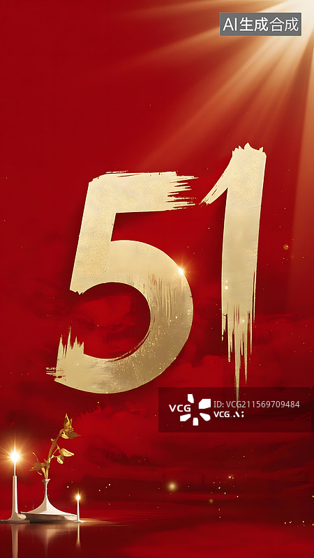 【AI数字艺术】五一劳动节主题海报图片素材