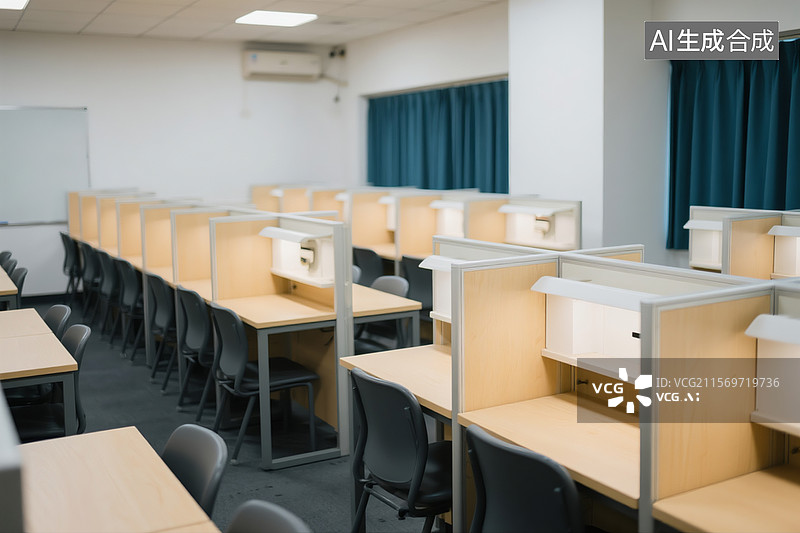 【AI数字艺术】安静的自习室图片素材